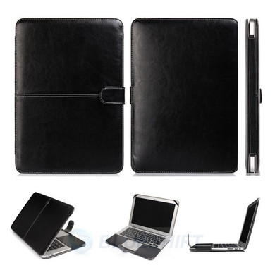 Apple MacBook Air 11" (2012-2015) A1465   PU Leather Case    Black