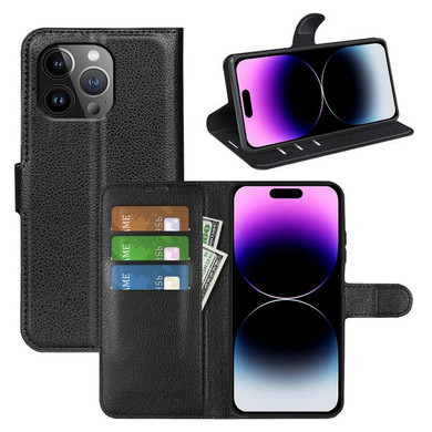 Iphone 15 Pro Max      Pu Wallet Case    [Black]