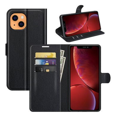 Iphone 14 Plus      Pu Wallet Case    [Black]