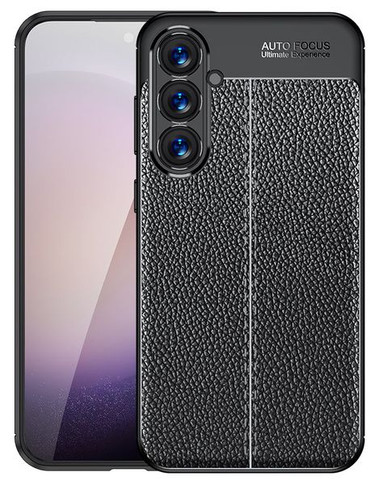 Samsung Galaxy S24+      Leather Texture Case    Black