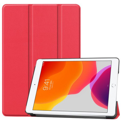 Apple iPad 10.2" 2021 (9th Gen)    Tri-Fold PU Case    Red