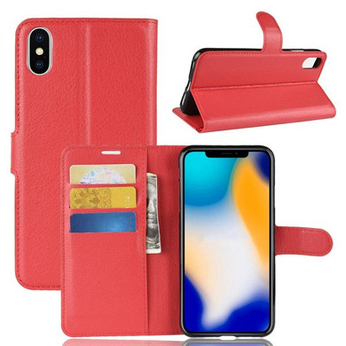 Iphone Xs Max      Pu Wallet Case    [Red]