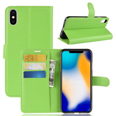 Iphone Xs Max      Pu Wallet Case    [Green]