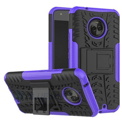 Moto X4 Heavy Duty Case Purple