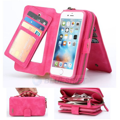 Apple iPhone 6Plus/6SPlus Deluxe Zipper Case Rose