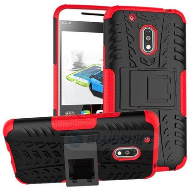 Moto G4 Play Heavy Duty Case Red