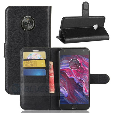 Moto X4      Pu Wallet Case    [Black]