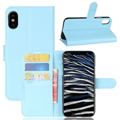 Iphone X/Xs      Pu Wallet Case    [Lightblue]