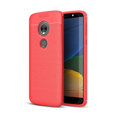 Moto E5/G6Play Leather Texture Case Red