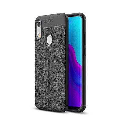 Huawei Y6s      Leather Texture Case    Black