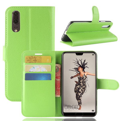 Huawei P20      Pu Wallet Case    [Green]