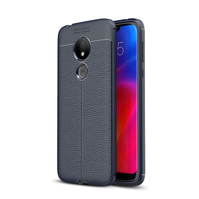 Moto G7 Power Leather Texture Case Navy