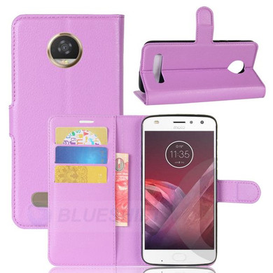 Moto Z2 Play      Pu Wallet Case    [Purple]