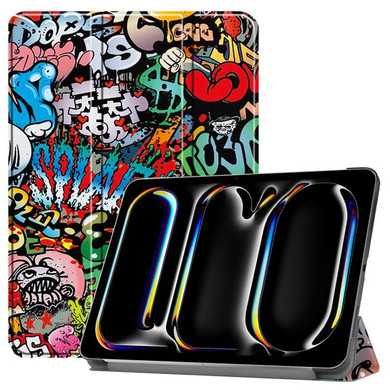 Apple iPad Pro 13" (M4, 2024)    Designer Tri-Fold Case    Graffiti
