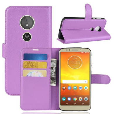 Moto E5/G6Play      Pu Wallet Case    [Purple]