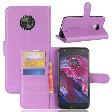 Moto X4      Pu Wallet Case    [Purple]