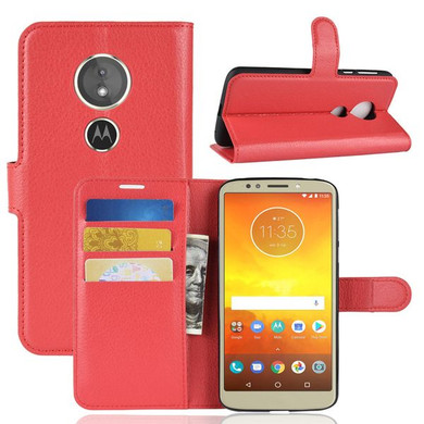 Moto E5/G6Play      Pu Wallet Case    [Red]