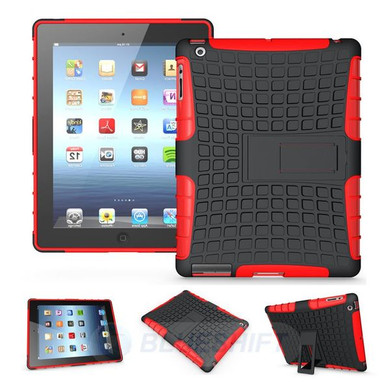 Apple iPad 2/3/4    Heavy Duty Case    Red