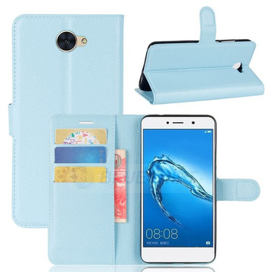 Huawei Y7      Pu Wallet Case    [Lightblue]