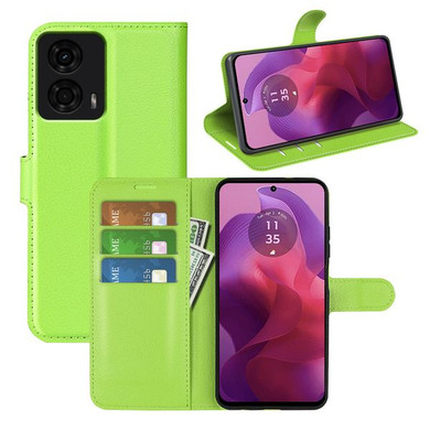 Moto G04      Pu Wallet Case    [Green]
