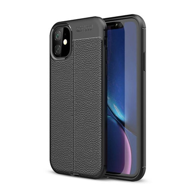Apple iPhone 11 Leather Texture Case Black