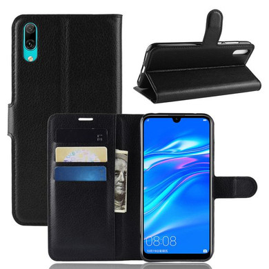 Huawei Y7 Pro 2019      Pu Wallet Case    [Black]