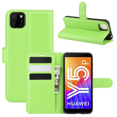 Huawei Y5P      Pu Wallet Case    [Green]