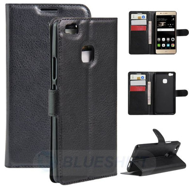 Huawei P9 Lite      Pu Wallet Case    [Black]
