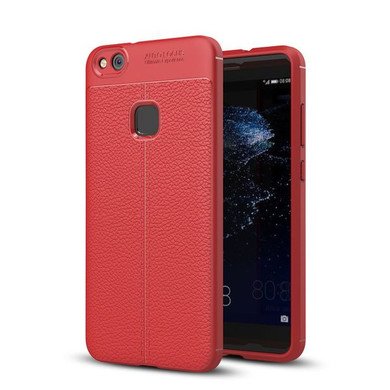 Huawei P10 Lite      Leather Texture Case    Red