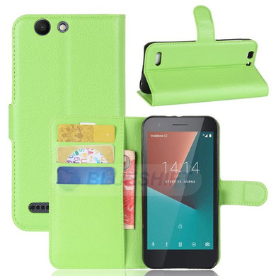 Vodafone Smart E8      Pu Wallet Case    [Green]