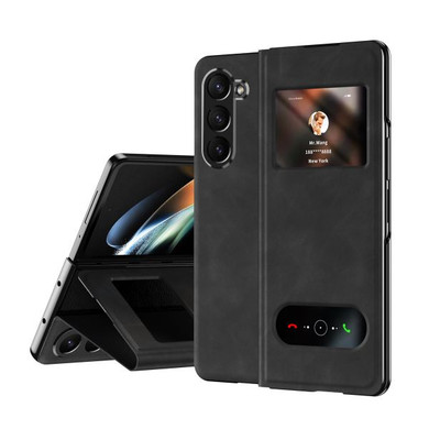 Samsung Galaxy Z Fold 6      Pu Leather Case    [Black]