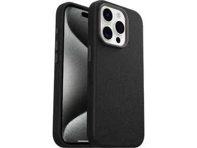 OtterBox Symmetry Cactus Leather - iPhone 15 Pro - Black