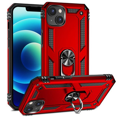 Apple iPhone 15 Plus Military Armour Ring Case Red