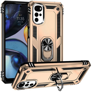 Motorola G22      Military Armour Ring Case    [Gold]