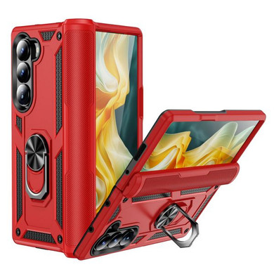 Samsung Galaxy Z Fold 6      Military Armour Ring Case    [Red]