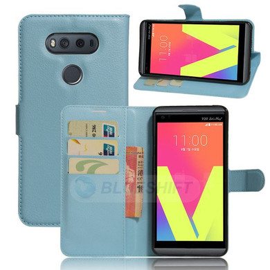 LG V20      Pu Wallet Case    [Lightblue]