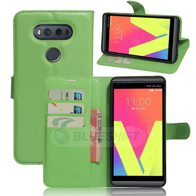 LG V20      Pu Wallet Case    [Green]
