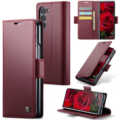 Samsung Galaxy Z Fold 6      Pu Wallet Case    [Maroon]
