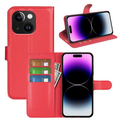 Iphone 15      Pu Wallet Case    [Red]