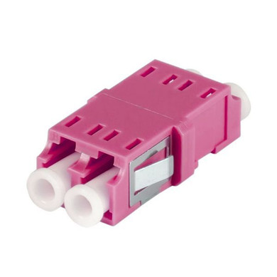 DYNAMIX Fibre LC/LC Duplex Multi-Mode Joiner, Raspberry Pink, PhBr Sleeve - A-FIBLCLC-DPN