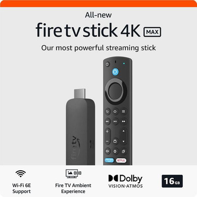 Amazon Fire TV Stick 4K Max (2nd Gen) with Alexa Voice Remote Enhanced (2023)
