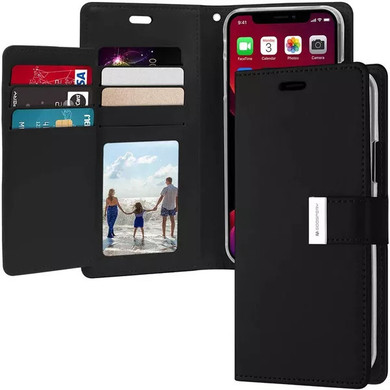 Apple Rich Diary Wallet Case for iPhone 13 Pro Max [ Black ] 