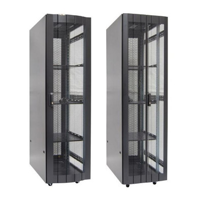 DYNAMIX 42RU Server Cabinet 1000mm Deep (600 x 1000 x 2081mm) Includes 3x fixed shelves - 4x fans - 25x cage nuts 4x castors - 4x levelling feet Single front & bifold rear mesh doors. 6-Way PDU installed. Black