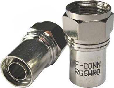 MATCHMASTER RG6 F-Connector (Male)  - Radial Sky Approved. Crimp Indoor/Outdoor rated. Recommended tool CT-507