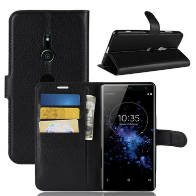 Sony Xperia XZ3      PU Wallet Case    [Black]