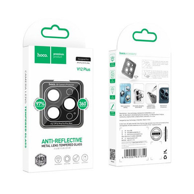 Camera Lens Protector w/ Metallic Ring (V12) [iPhone 16 Pro / 16 Pro Max] 