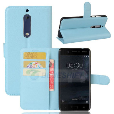 Nokia 5      Pu Wallet Case    [Lightblue]