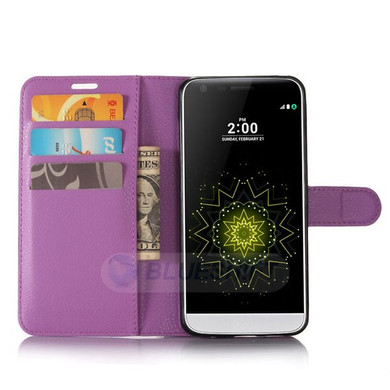 LG G6      Pu Wallet Case    [Purple]