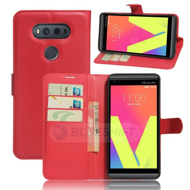LG V20      Pu Wallet Case    [Red]