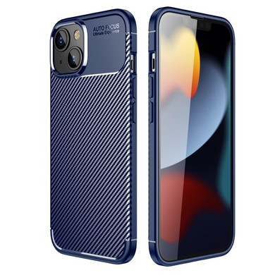 Apple iPhone 14 Plus Carbon Fibre Case Navy